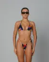 Triangle Bikini in Neon Lilies 